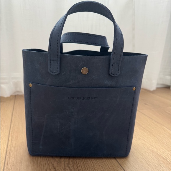 Portland Leather Goods Mini Crossbody Tote Deep Water - Picture 3 of 8